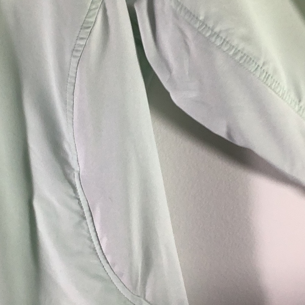 ExOfficio mint green long roll tab sleeve snap front light weight shirt Sz L - Picture 5 of 9